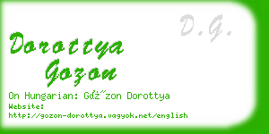 dorottya gozon business card